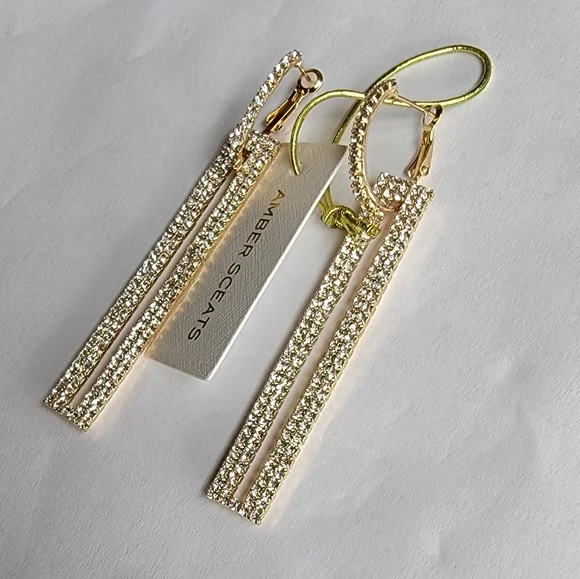 Amber Sceats Crystal Bar Earrings - Picture 3 of 6